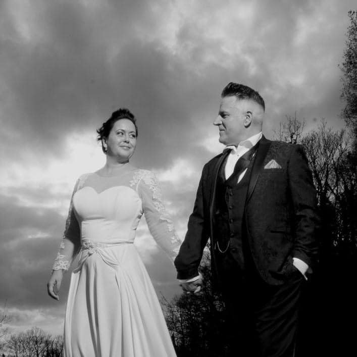 Matt and Claire on their wedding day — the day the idea for CreateMySong began